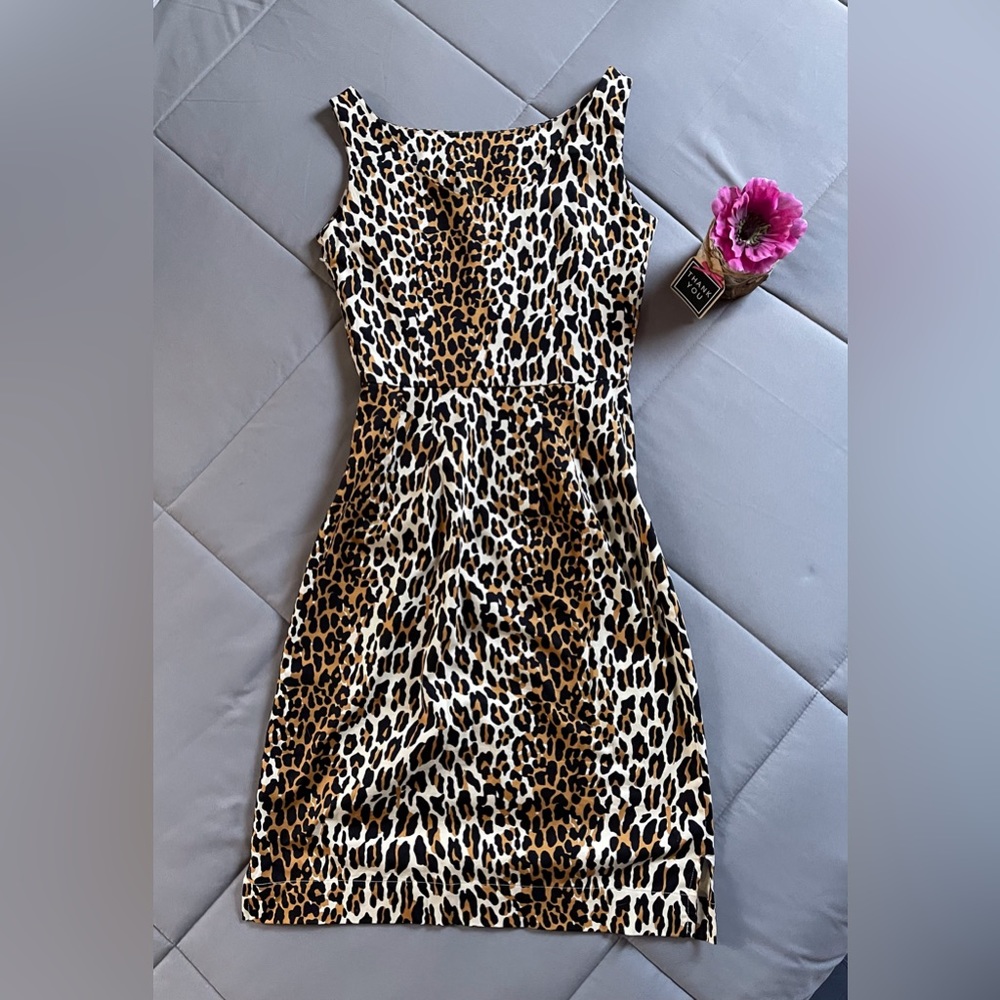 Trashy Diva Leopard Audrey Pencil Animal Print Dress Size 2